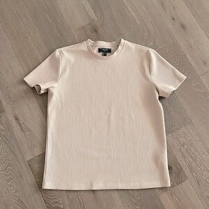 Men’s Forever21 tan/cream ribbed shirt. Size:L. Gently Used.